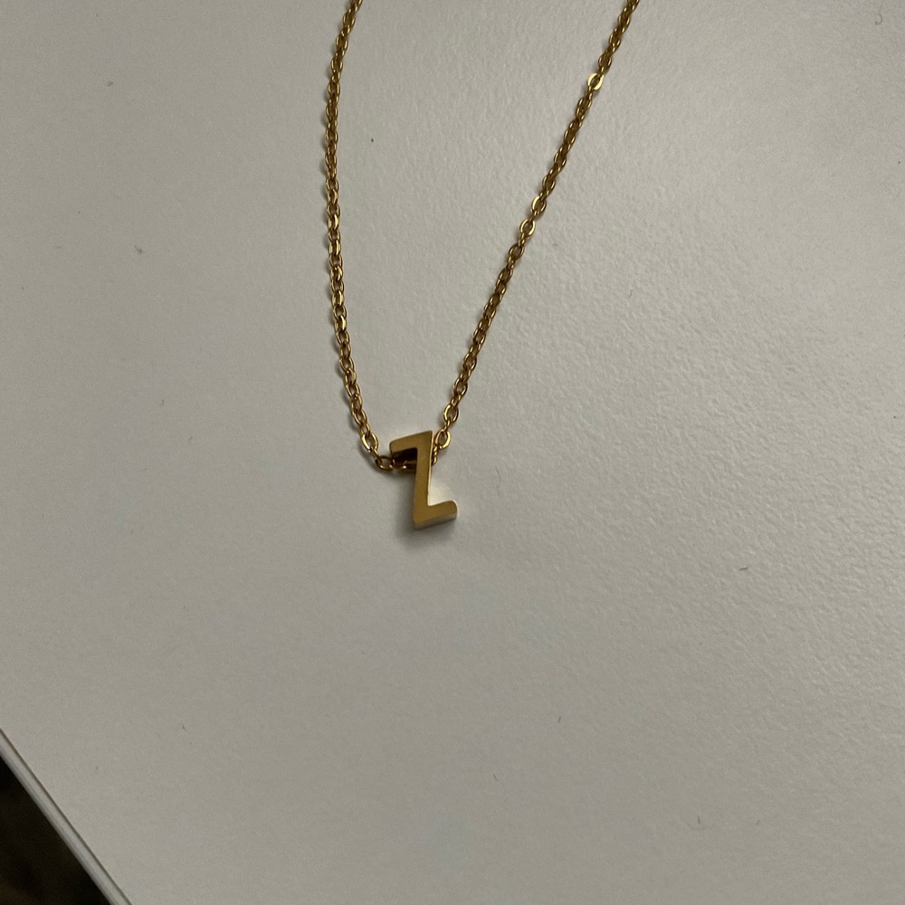 Initial Letter Z Necklace